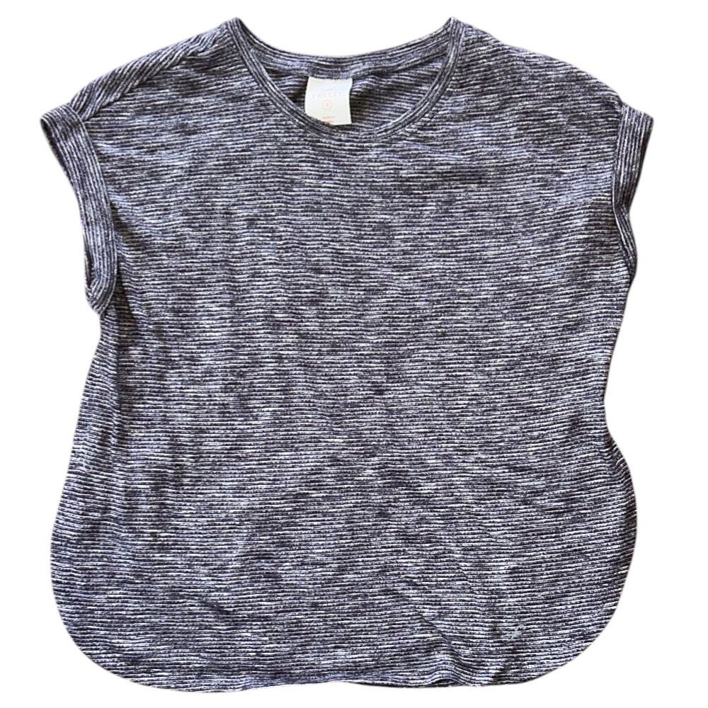 Freely Slit Side Sleeveless Heathered Gray Top Small